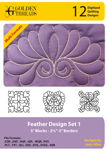 Download Golden Threads Shop Category Judy Allen Product Feather Design Set 1 Digitized Quilting Designs
